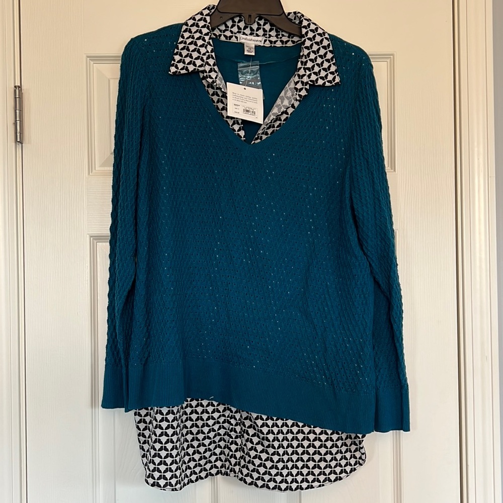 Croft & Barrow layered sweater - 1X